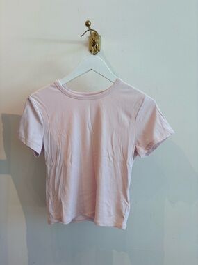 Athleta Short Sleeve Crew Tee - Pale Pink